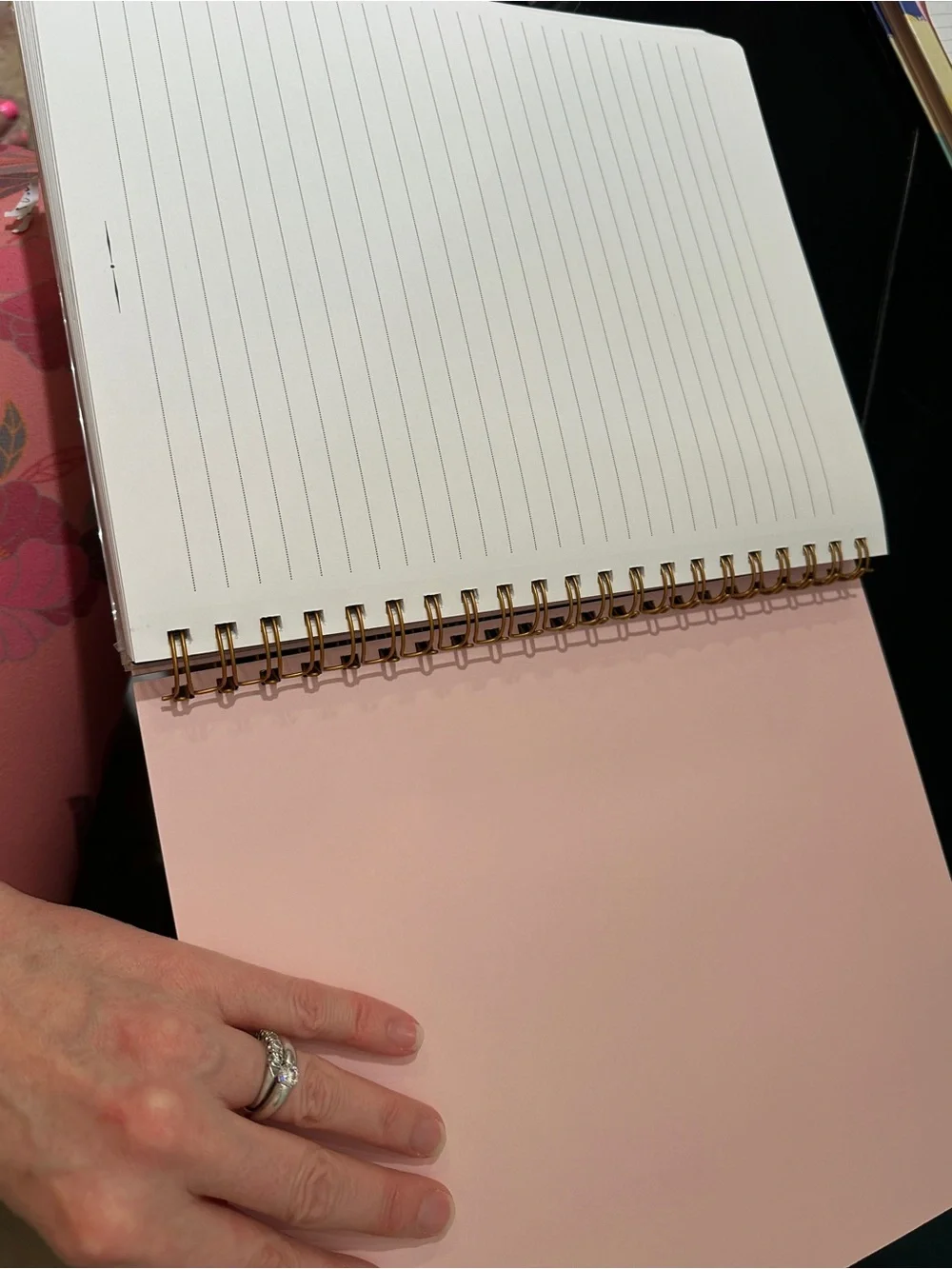 Anna Griffin Spiral Notebook - Black and Pink Decorative Cover